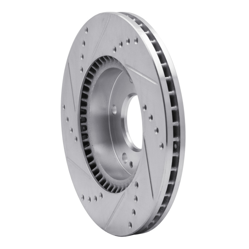 Hyundai Sonata Brake Rotor (1) - Front Right - R1 Concepts - Drilled & Slotted - Silver - `03-`13